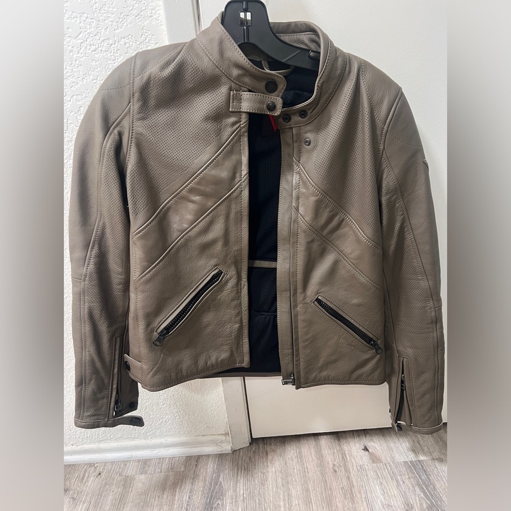 Dainese Leather Motorcycle Jacket with Elbow Pads